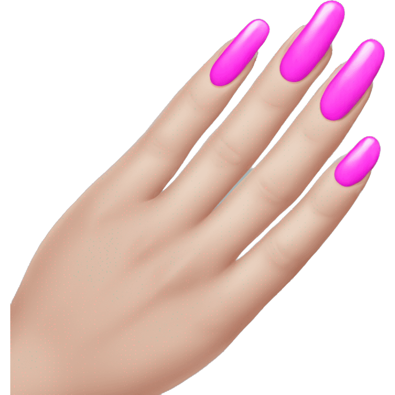 Phalanges of fingers with pink manicure  emoji