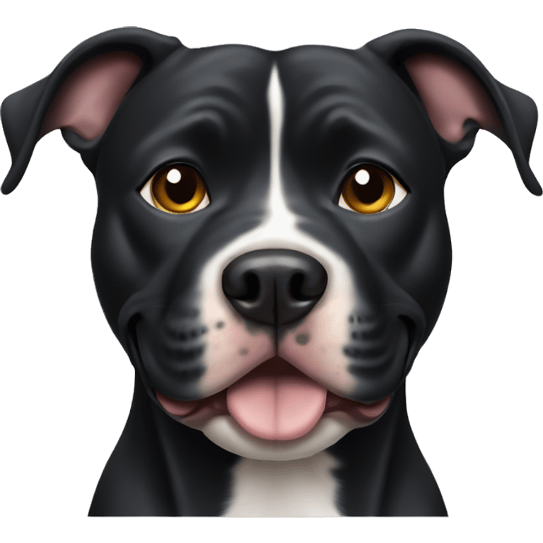 Pitbull black dog emoji