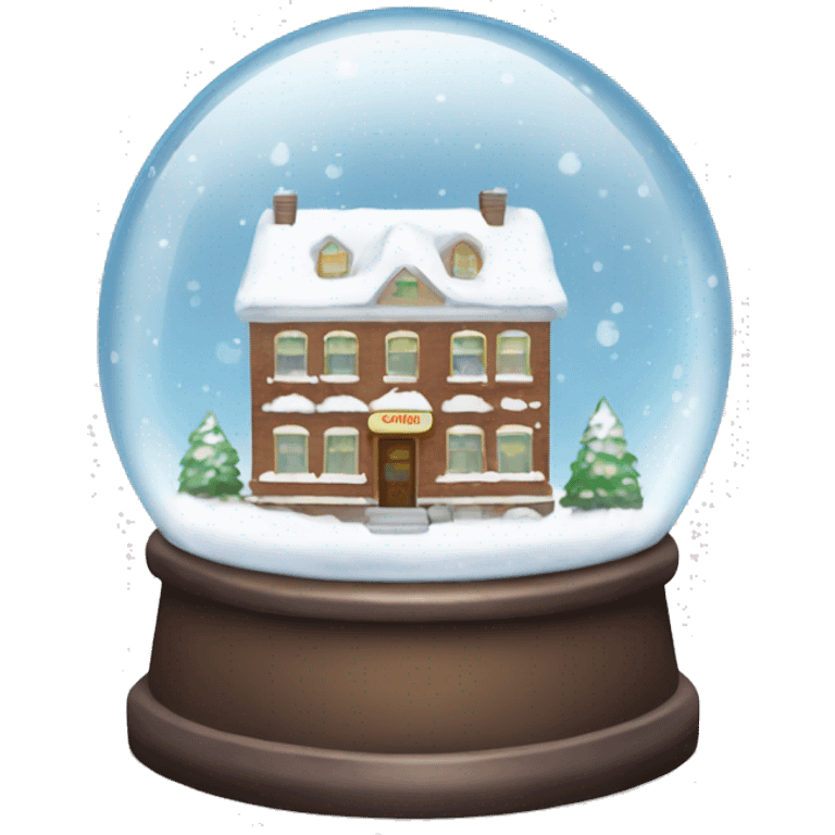 snow globe with snowball in downtown emoji