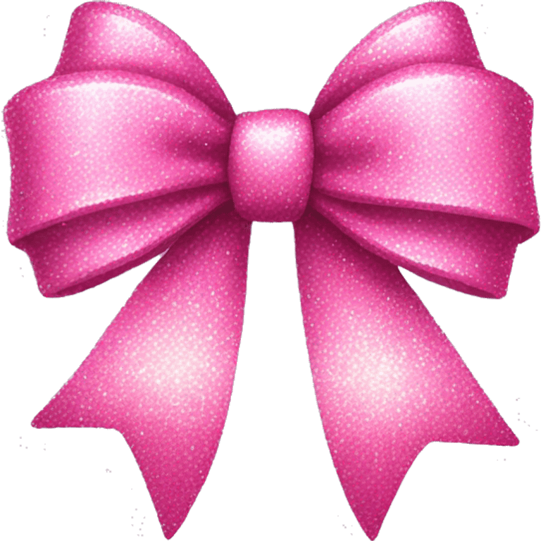 Pink glittery bow emoji