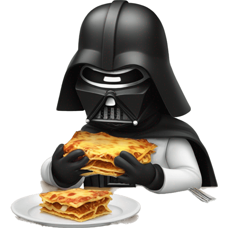 Darth Wader eating lasagna emoji