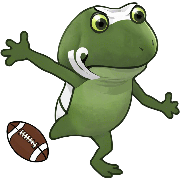 poop playing football emoji