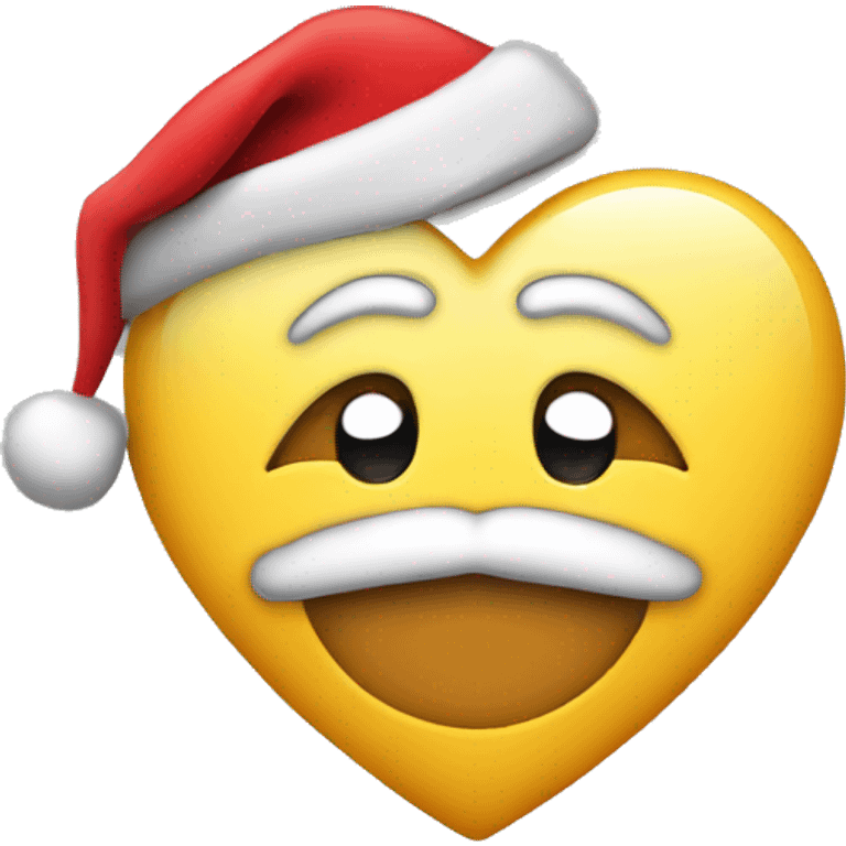 heart with Santa hat emoji