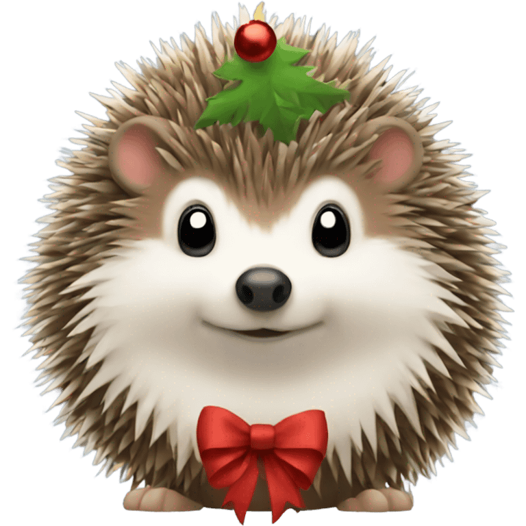 Christmas hedgehog emoji