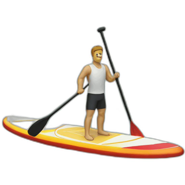 Standup paddle with a man padling emoji