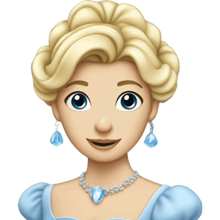 Cinderella wearing black necklace  emoji