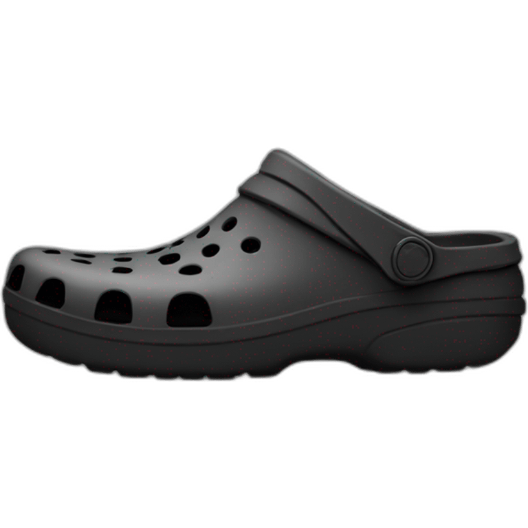 Crocs noir emoji