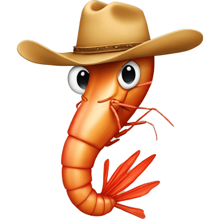 shrimp with cowboy hat emoji