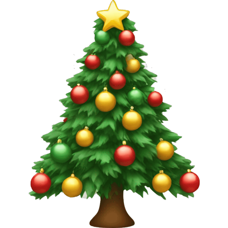 Cristmas tree with balls emoji