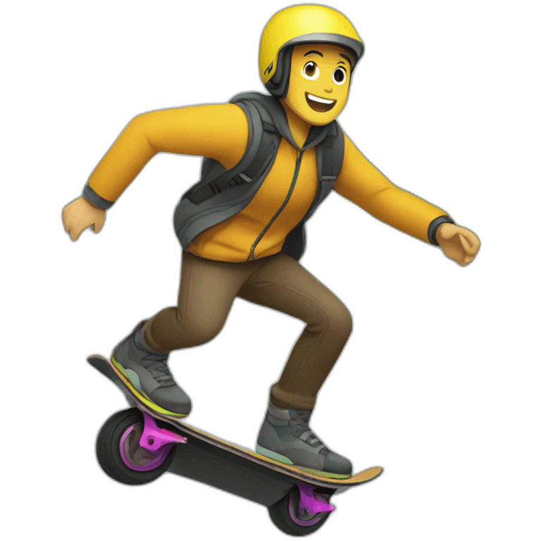 Onewheel rider emoji