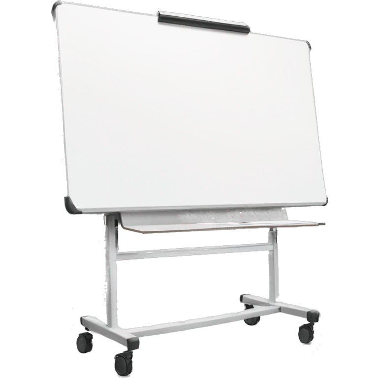 whiteboard on stand with wheels emoji