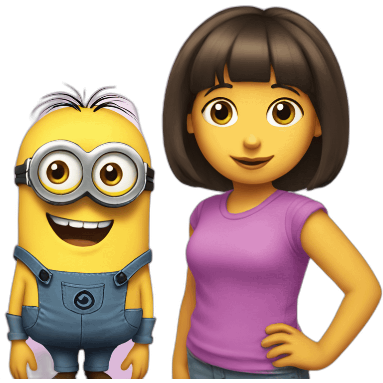 Minion and dora the explorer mixture emoji