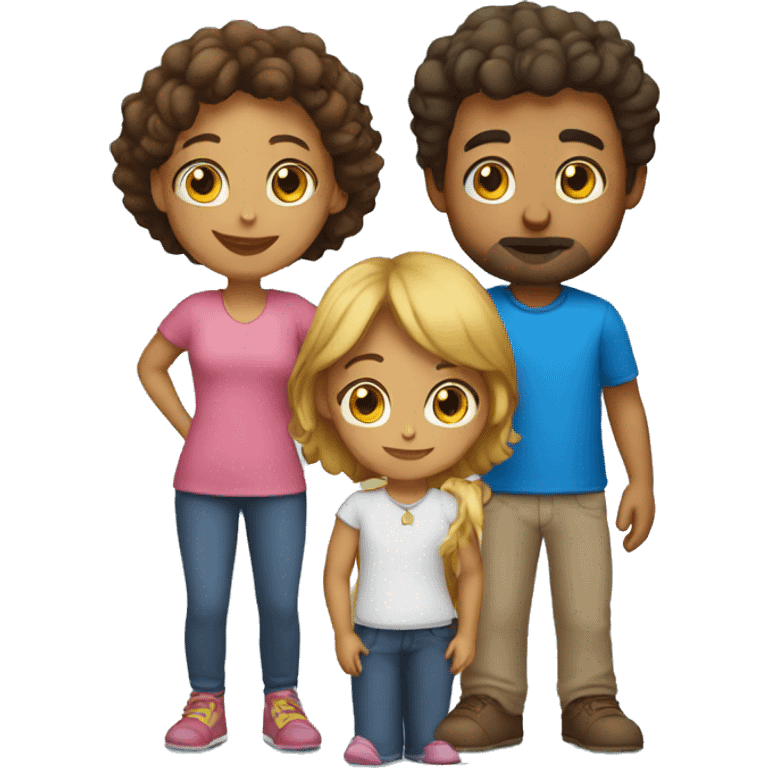 Familia de 3 emoji