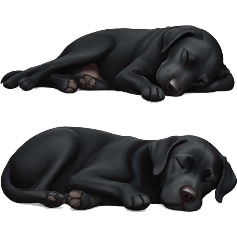 Black Labrador sleeping emoji