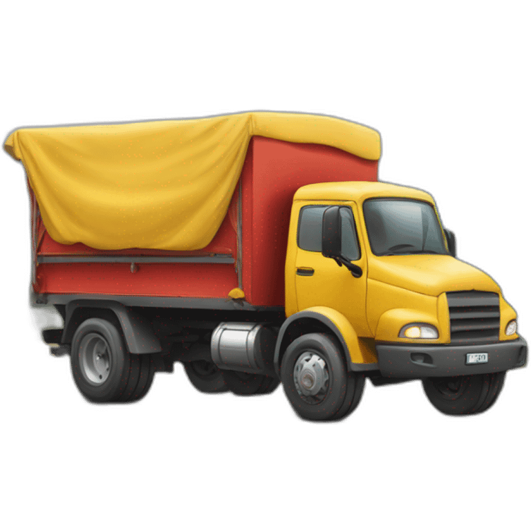 Une voiture sur un camion emoji