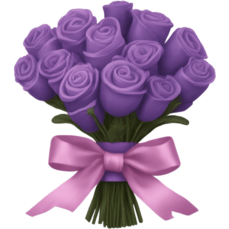 a beautiful aesthetic bouquet of dark purple and light pink lavender tied with a silk purple ribbon and next to it a pink decorative candle  emoji