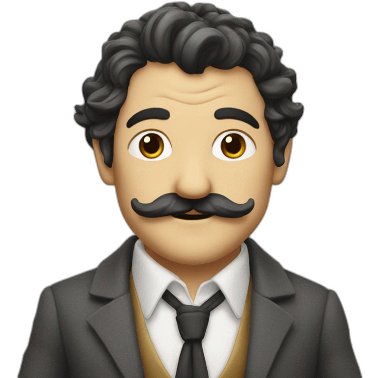 Cool hobbit with mustasch in a suit emoji