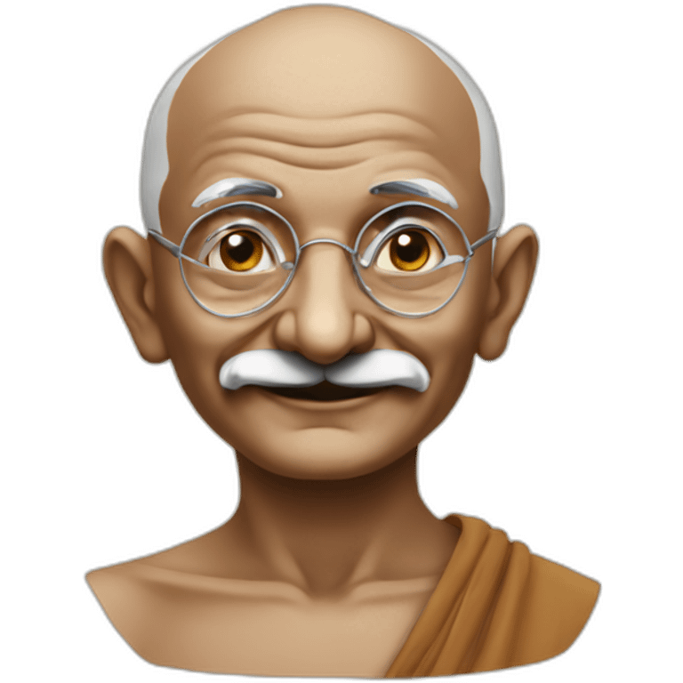 mahatma gandhi face emoji