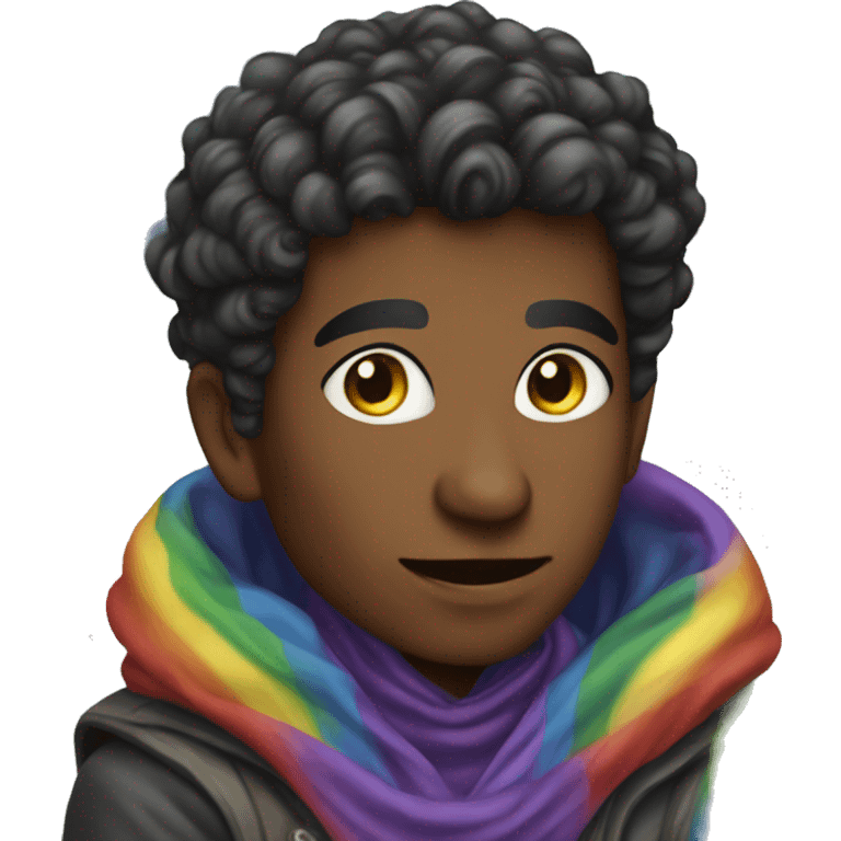 Young Gay rainbow wizard emoji