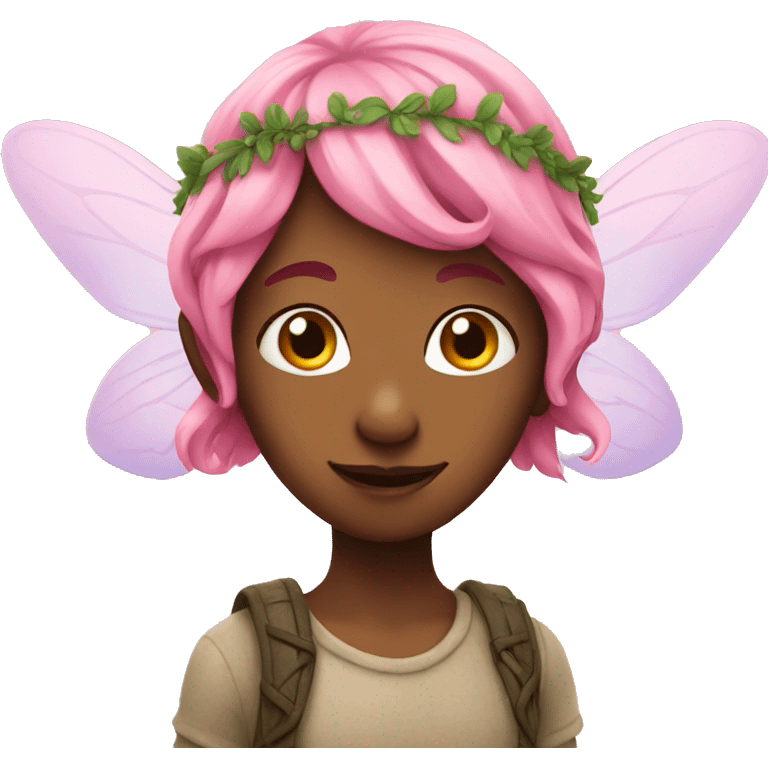 Fairy with pink hair  emoji