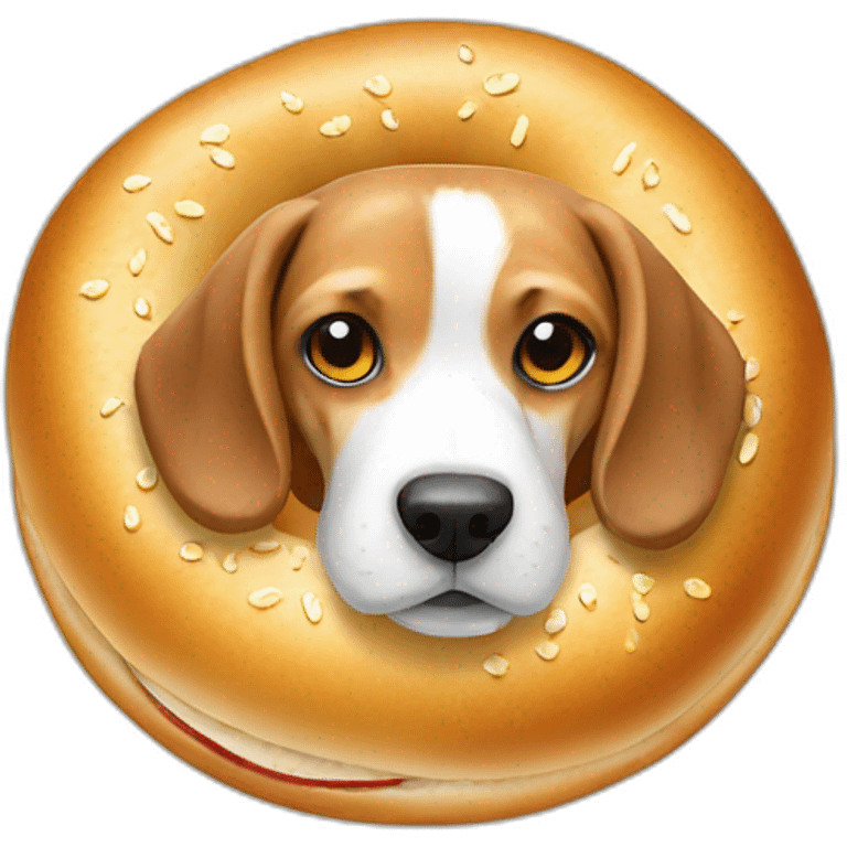 beagle on a bagel emoji