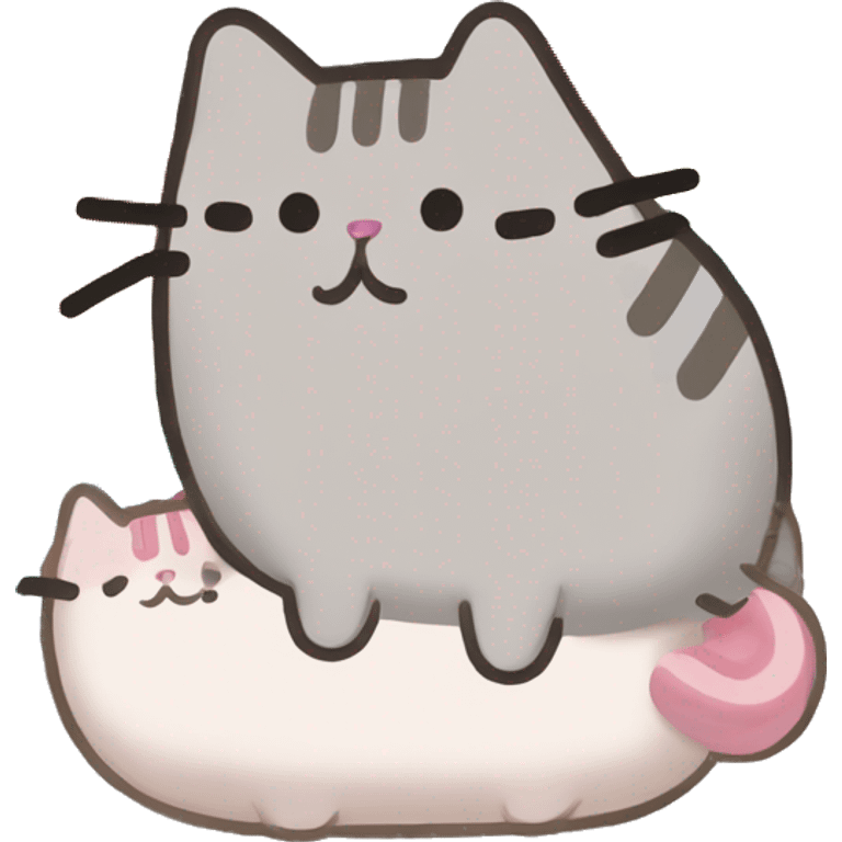 Two rainbow pusheen    emoji