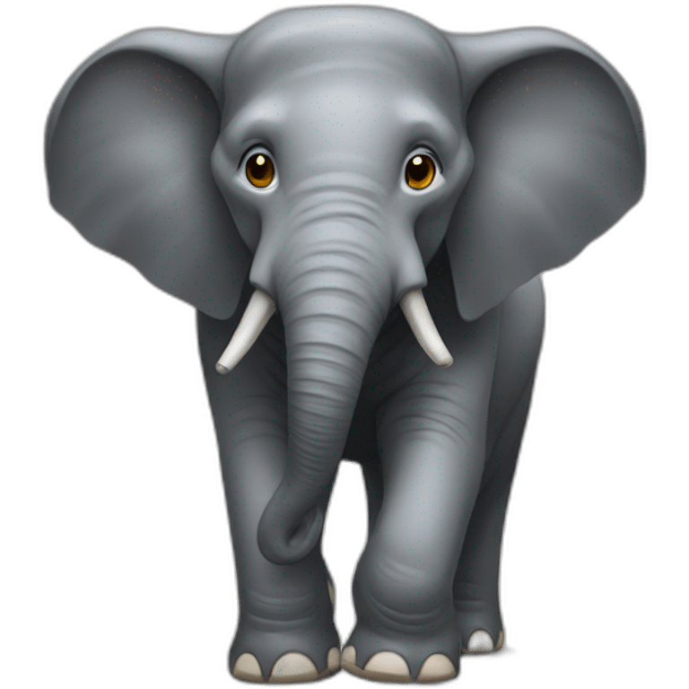 Chat sur elephant emoji