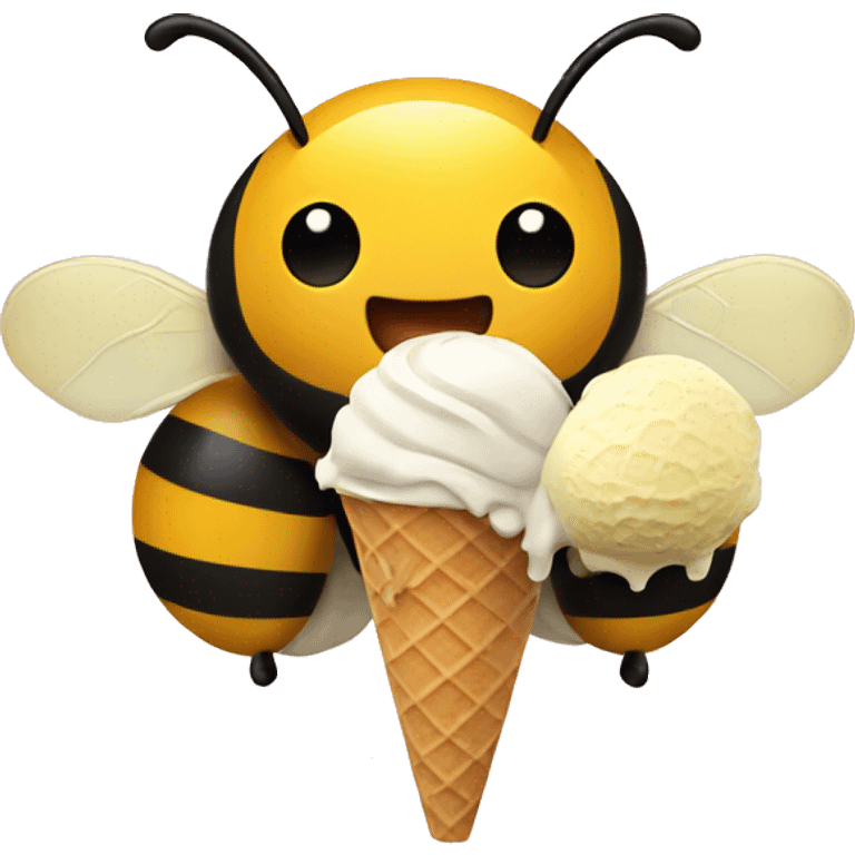 bee eating ice cream  emoji