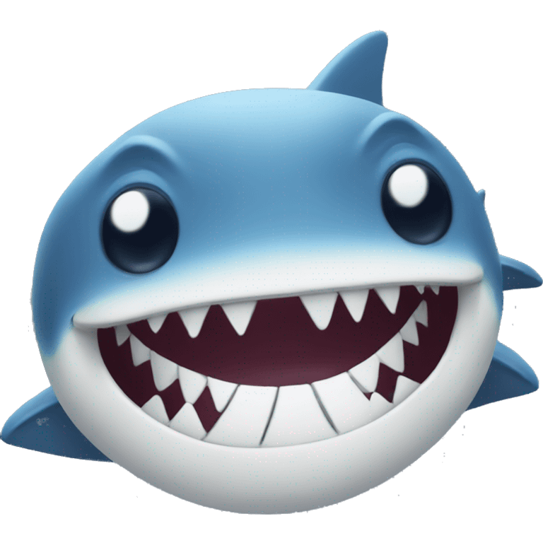 blue shark smile emoji