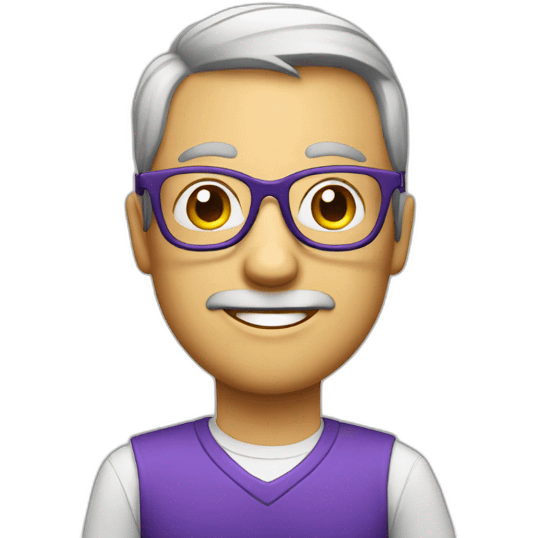 nerd emoji with purple eyeglasses emoji