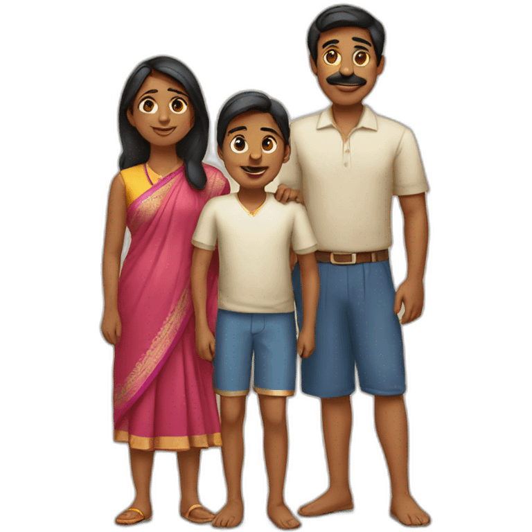 indian family of 4  emoji