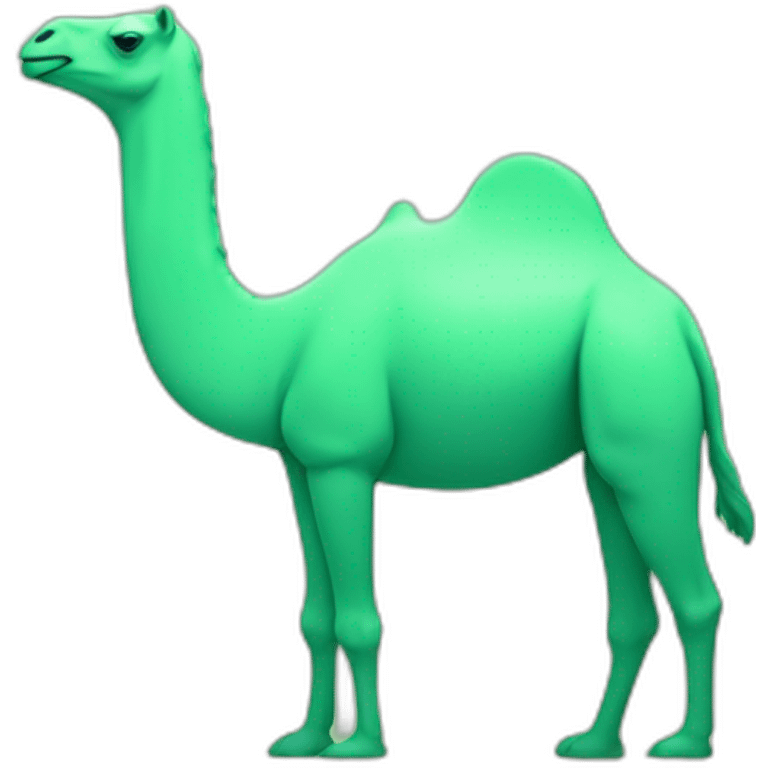 Green camel and mint emoji