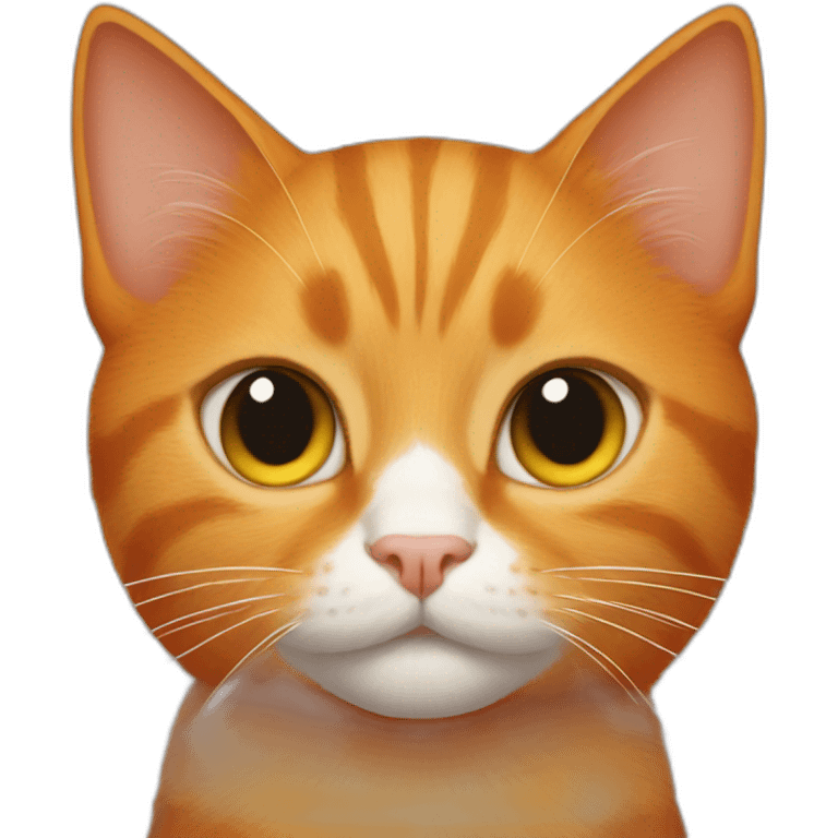 Orange cat with batman symbol on forehead emoji