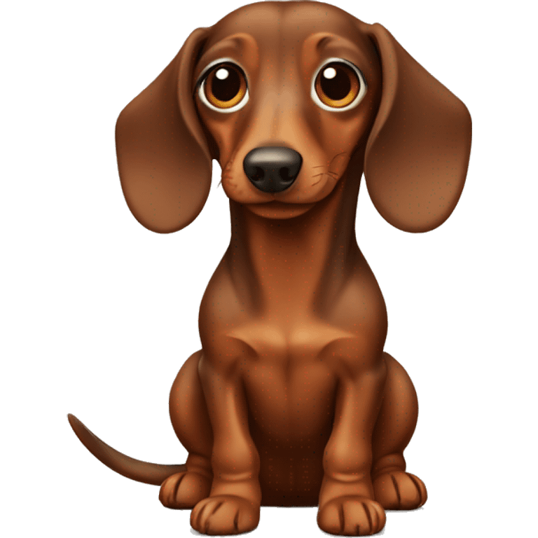 brown dachshund emoji