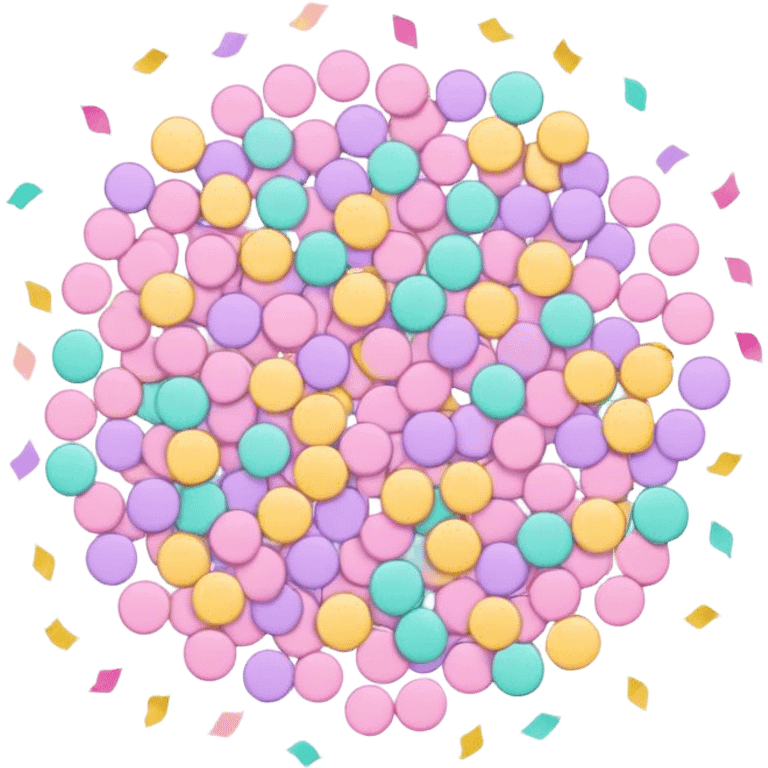 pastel Confetti floater emoji