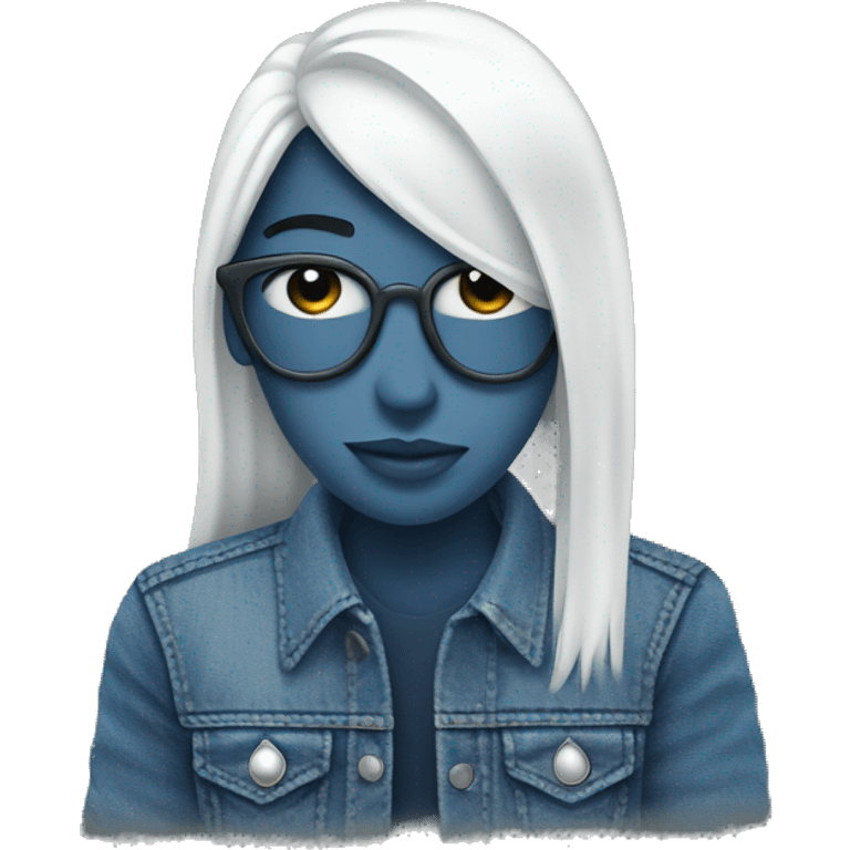 corazon con textura de denim emoji