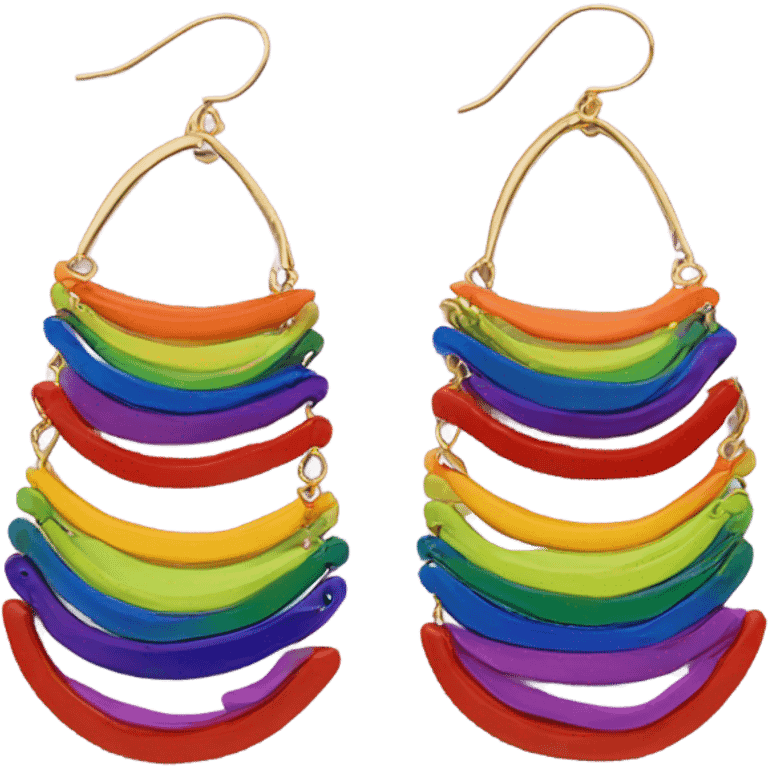 rainbow earrings emoji