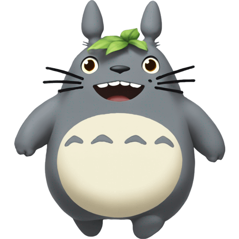 totoro side runing emoji