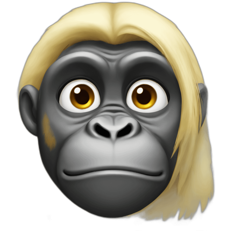 blonde teenage gorilla emoji