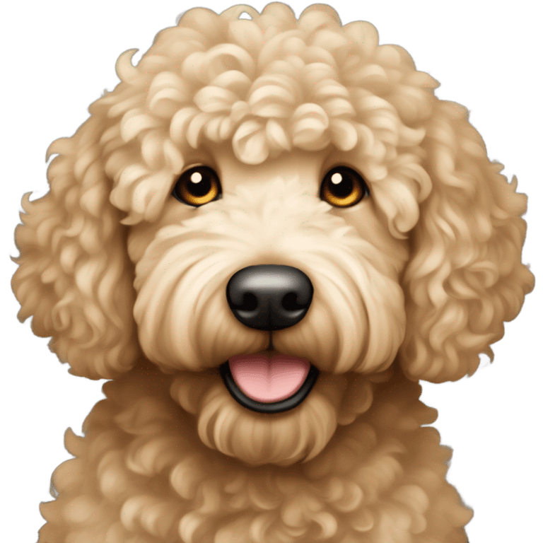 Beige goldendoodle emoji