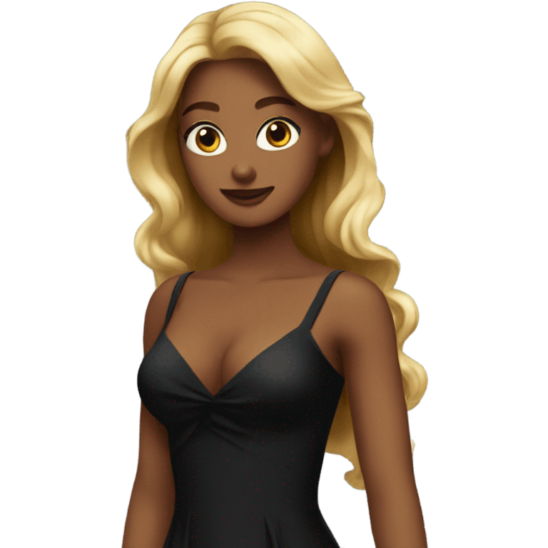 Black sexy dress emoji