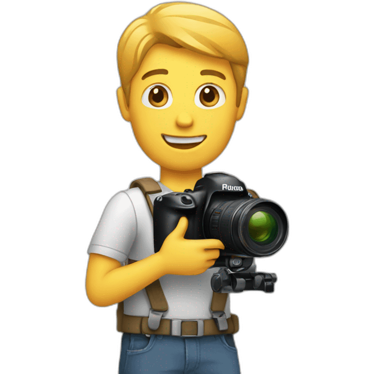 Man holding camera gimbal emoji