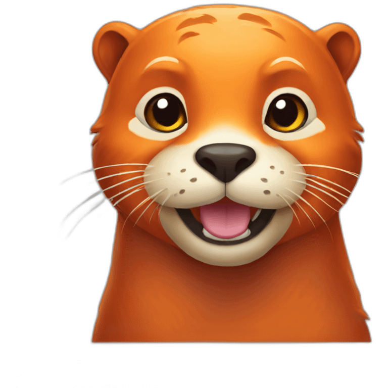 Orange otter emoji