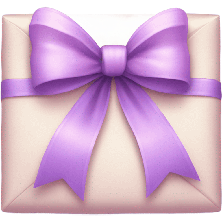 beautiful aesthetic love letter in pastel purple color with pink bow aesthetically placed  emoji