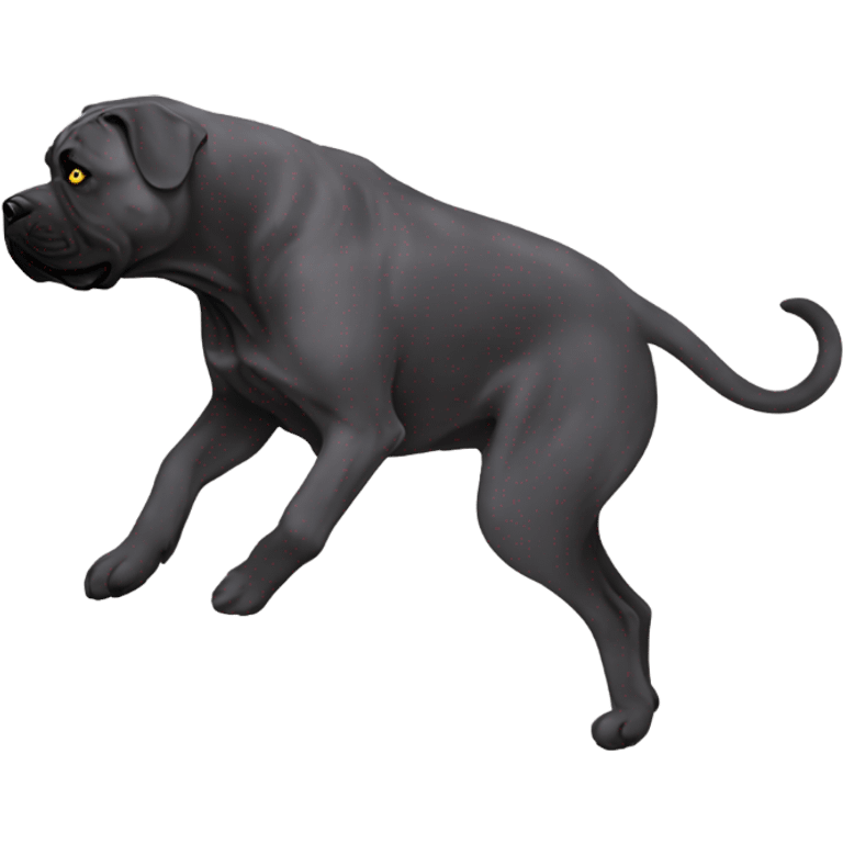 Blue and gold Cane Corso chasing a bird. emoji