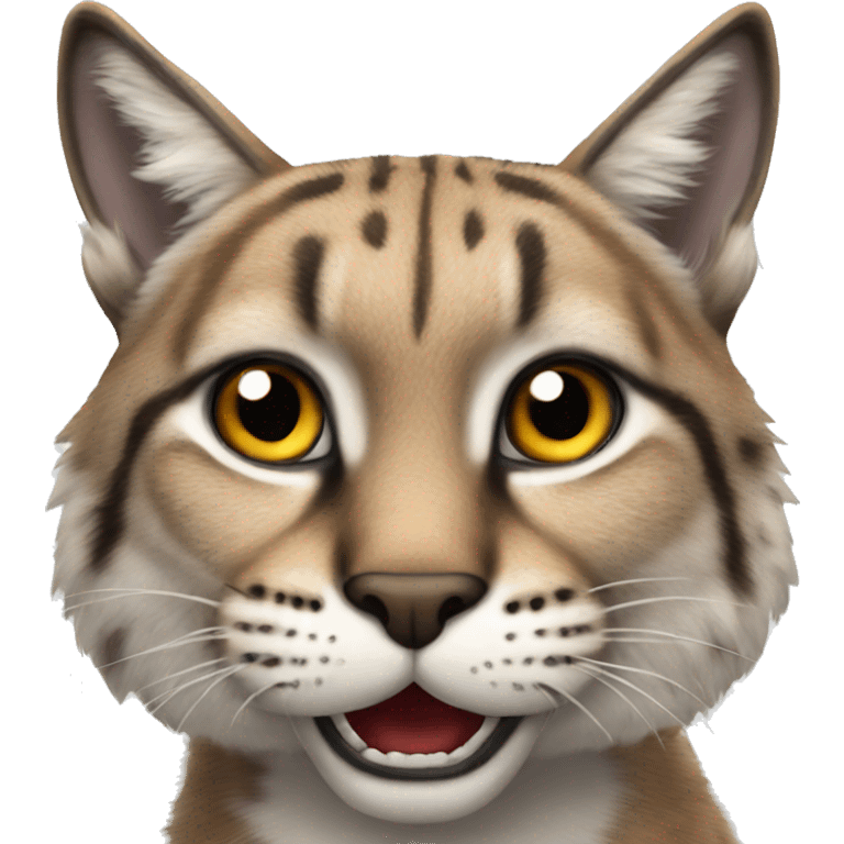 silly face bobcat emoji