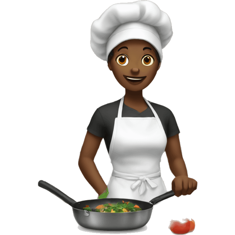 Black lady cooking  emoji