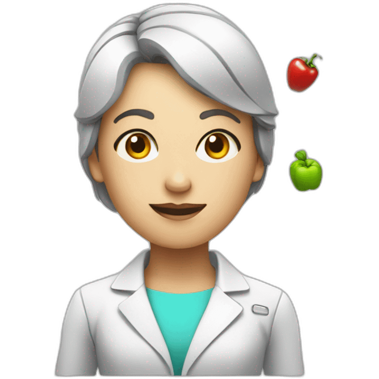 Cyborg nutritionist emoji