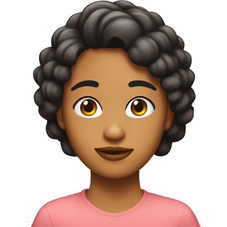 Chica pelo negro emoji