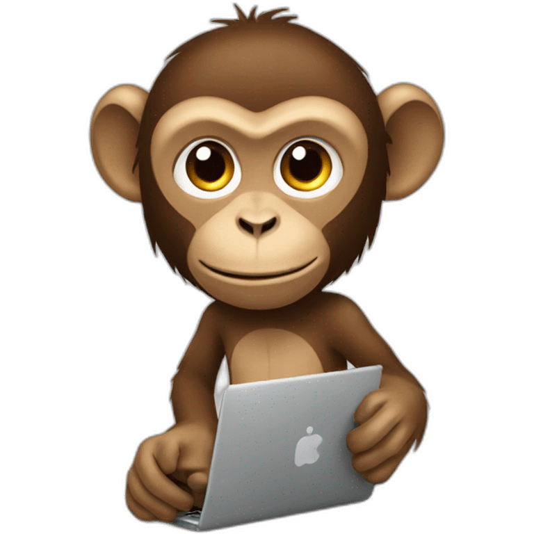 Monkey working hard  emoji